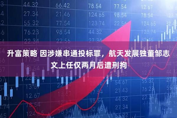 升富策略 因涉嫌串通投标罪，航天发展独董邹志文上任仅两月后遭刑拘